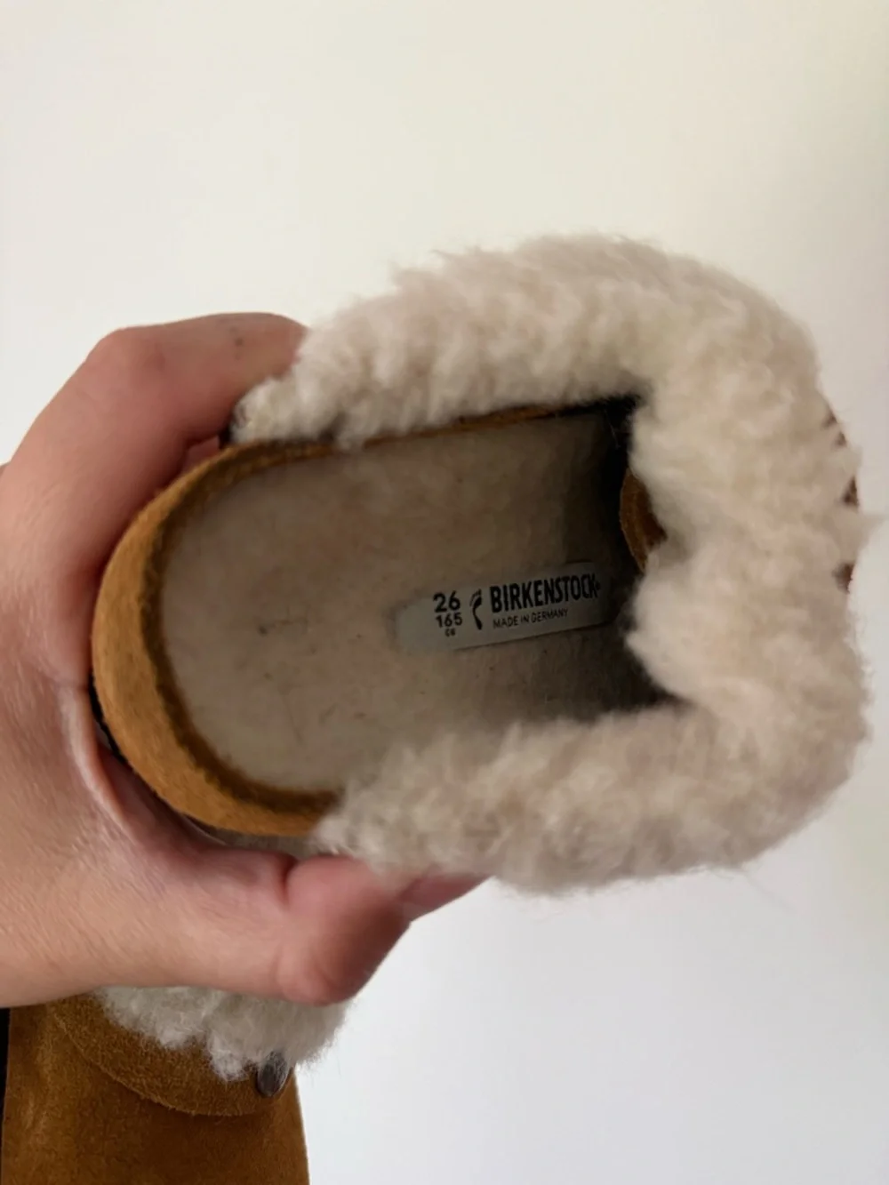 Birkenstock Kaprun Cuff Kids Suede Shearling Clog EU 26 - US 8